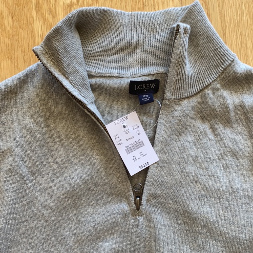 NWT J. Crew Grey Pullover